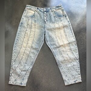 Torrid Festi High Rise Barrel Light Blue Jeans